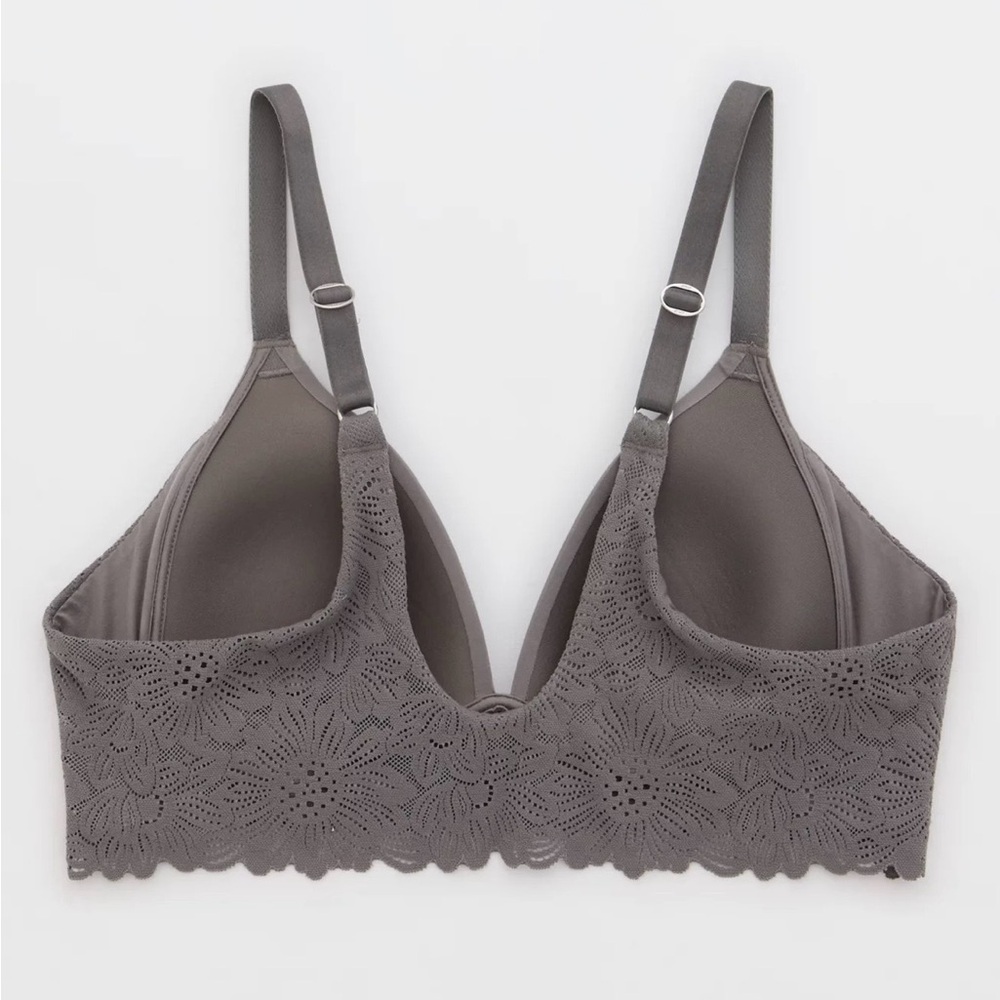 Aerie Sunnie Bloom Lace Wireless Lightly Lined Bra 34 B - Picture 2 of 7